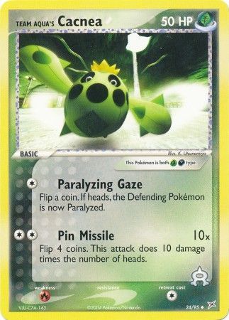 Team Aqua's Cacnea 24/95-Kantocards
