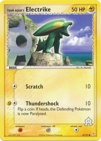Team Aqua's Electrike 52/95-Kantocards