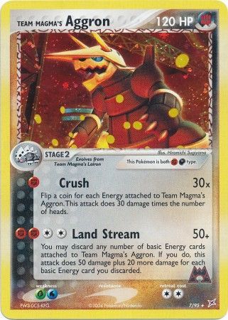 Team Magma's Aggron 7/95-Kantocards