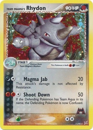 Team Magma's Rhydon 11/95-Kantocards