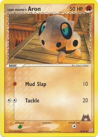 Team Magma's Aron 58/95-Kantocards