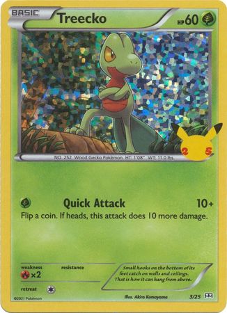 Treecko 3/25 25 Aniversario Holo-Kantocards