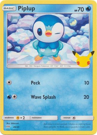 Piplup 20/25 25 Aniversario-Kantocards