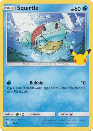 Squirtle 17/25 25 Aniversario-Kantocards