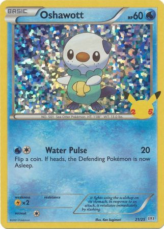 Oshawott 21/25 25 Aniversario Holo-Kantocards