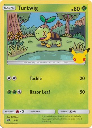 Turtwig 4/25 25 Aniversario-Kantocards