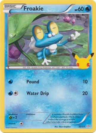 Froakie 22/25 25 Aniversario-Kantocards