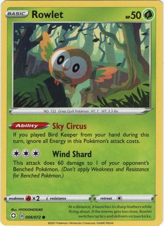 Rowlet 006/072-Kantocards
