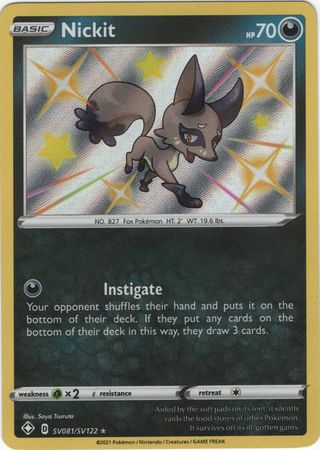 Nickit SV081/SV122-Kantocards