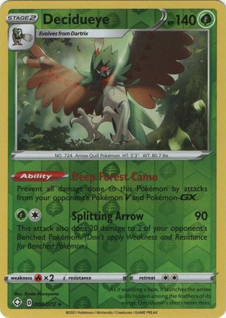 Decidueye 008/072 - Reverse Holo-Kantocards