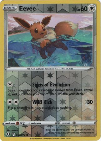 Eevee 052/072 - Reverse Holo-Kantocards