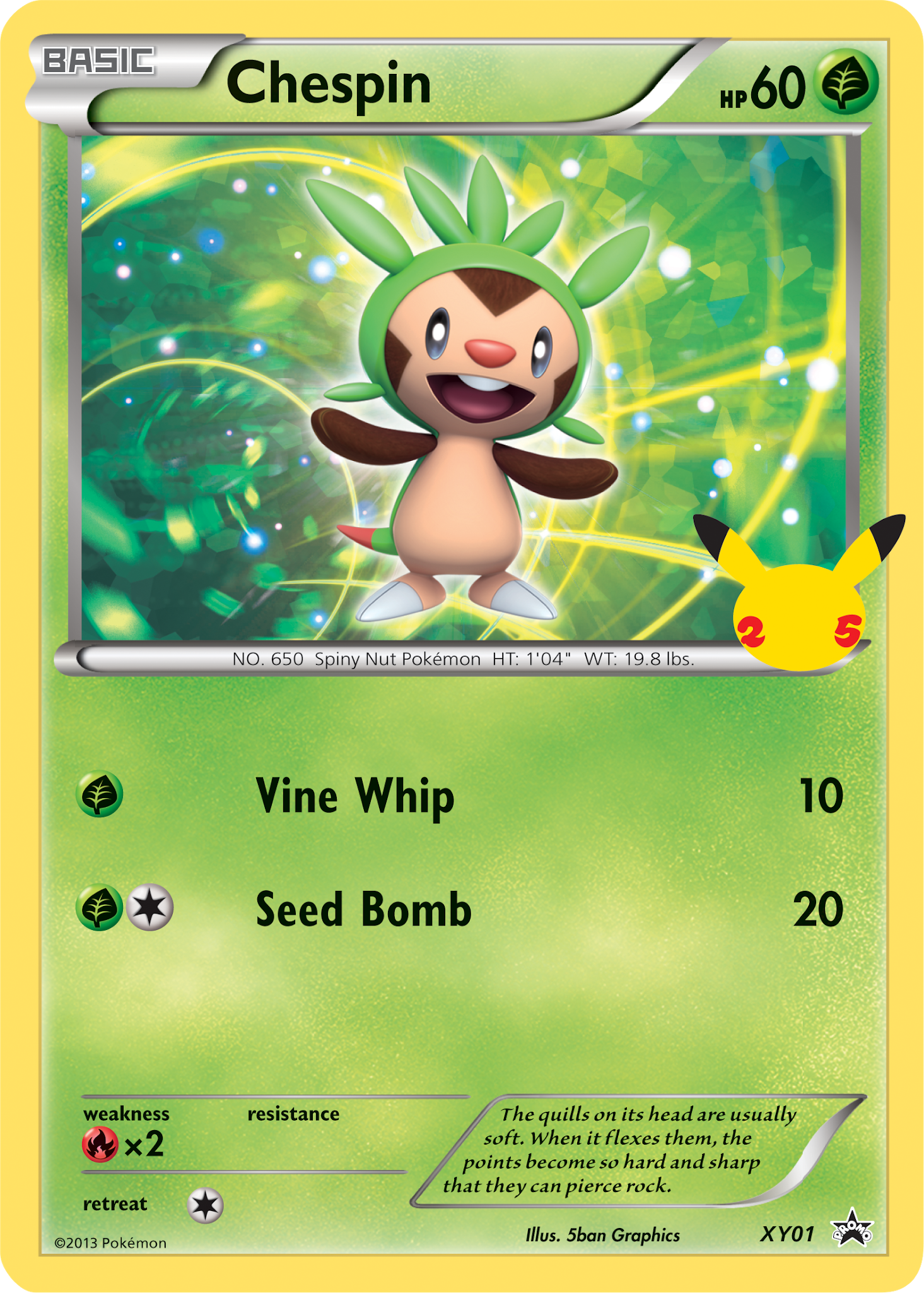 Carta Jumbo Chespin XY01-Kantocards