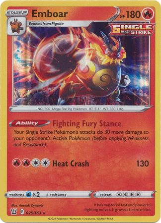 Emboar 025/163- Holo-Kantocards