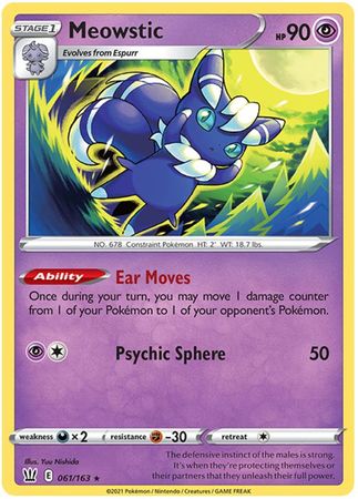 Meowstic 061/163-Holo-Kantocards
