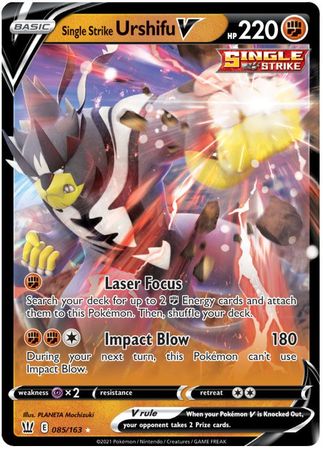 Single Strike Urshifu V 085/163-Kantocards