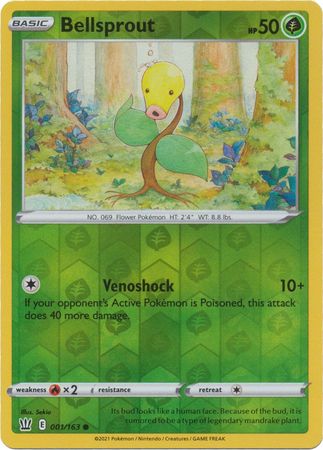 Bellsprout 001/163 Reverse Holo-Kantocards