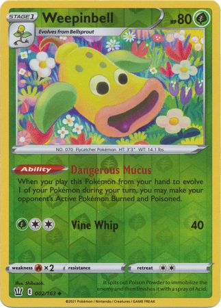 Weepinbell 002/163 Reverse Holo-Kantocards