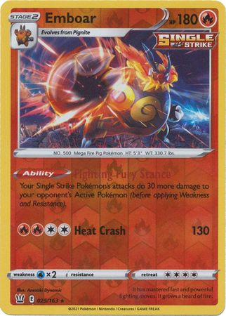 Emboar 025/163 Reverse Holo-Kantocards