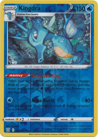 Kingdra 033/163 Reverse Holo-Kantocards