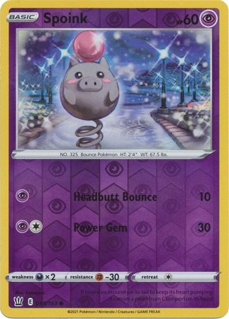 Spoink 055/163 Reverse Holo-Kantocards