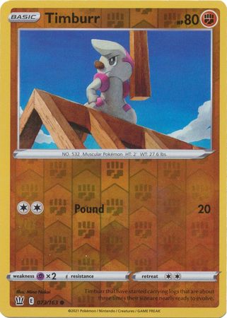 Timburr 073/163 Reverse Holo-Kantocards