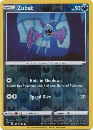 Zubat 089/163 Reverse Holo-Kantocards