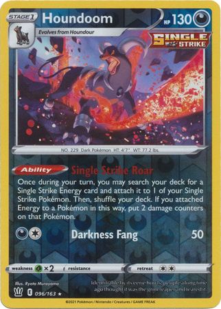 Houndoom 096/163 Reverse Holo-Kantocards