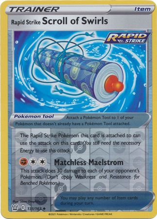 Rapid Strike Scroll of Swirls 131/163 Reverse Holo-Kantocards