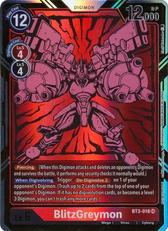 BlitzGreymon BT3-018 PROMO-Kantocards