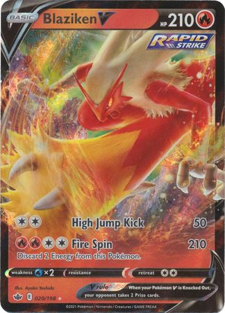 Blaziken V 020/198-Kantocards