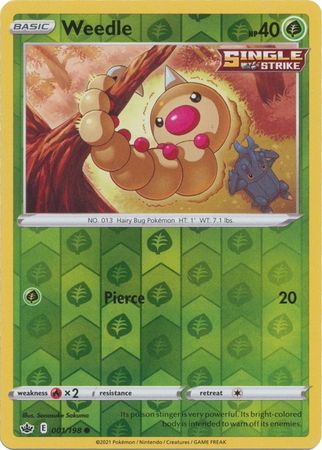 Weedle 001/198 Reverse Holo-Kantocards
