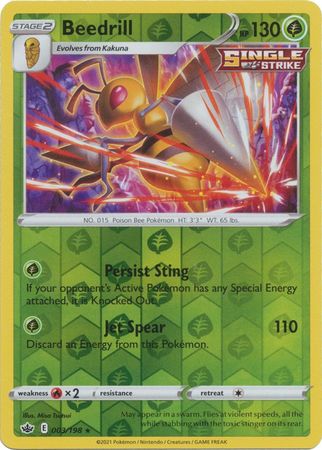Beedrill 003/198 Reverse Holo-Kantocards