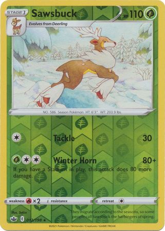 Sawsbuck 012/198 Reverse Holo-Kantocards
