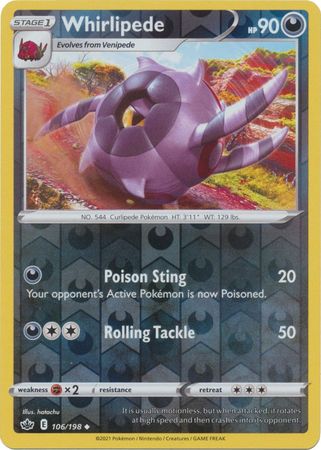 Whirlipede 106/198 Reverse Holo-Kantocards