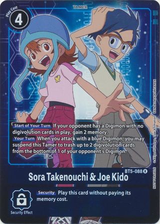 Sora Takenouchi & Joe Kido BT5-088 Box Topper-Kantocards