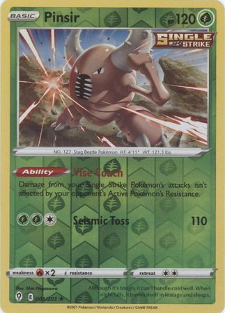 Pinsir 001/203 Reverse Holo-Kantocards