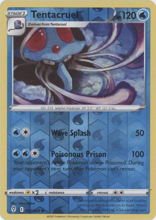 Tentacruel 027/203 Reverse Holo-Kantocards