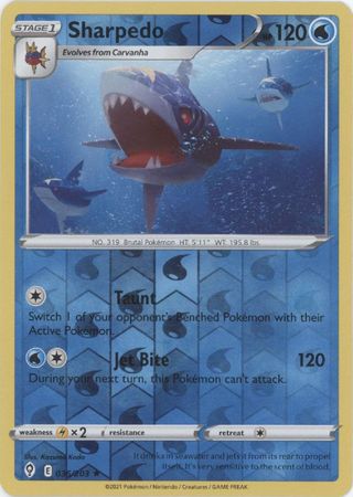 Sharpedo 036/203 Reverse Holo-Kantocards
