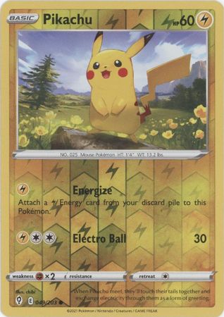 Pikachu 049/203 Reverse Holo-Kantocards