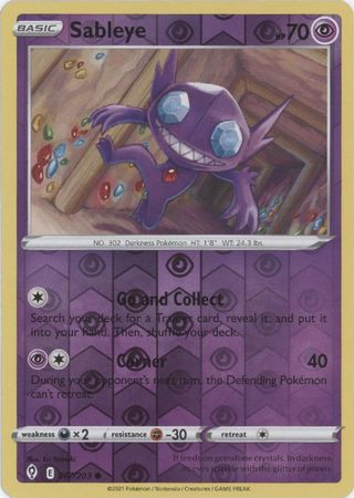 Sableye 067/203 Reverse Holo-Kantocards