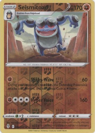 Seismitoad 090/203 Reverse Holo-Kantocards
