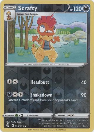 Scrafty 099/203 Reverse Holo-Kantocards