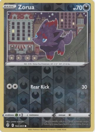 Zorua 102/203 Reverse Holo-Kantocards