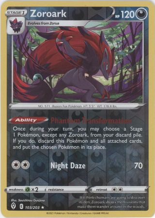 Zoroark 103/203 Reverse Holo-Kantocards