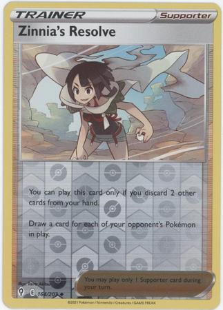 Zinnia's Resolve 164/203 Reverse Holo-Kantocards