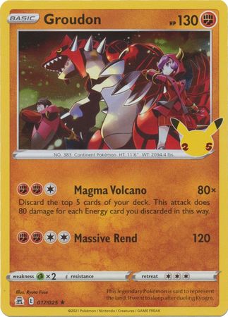 Groudon 017/025 Holo-Kantocards
