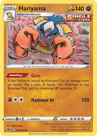 Hariyama 143/264 - Reverse Holo-Kantocards