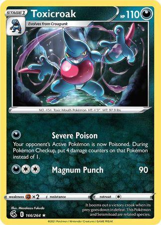 Toxicroak 166/264 - Reverse Holo-Kantocards