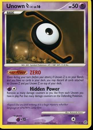 Unown Z 72/132-Kantocards