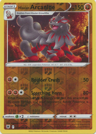 Hisuian Arcanine 071/189 Reverse Holo-Kantocards